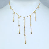 925 Silver Choker Necklace Micro Pave Cz Drop Chain Women Collar Party Jewelry