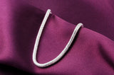 925 Silver 3mm 8" Snake Chain Bracelet Women Gift Jewelry
