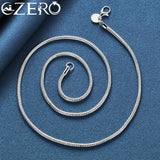 925 Silver 3mm Snake Chain Necklace 16-30 Inches for Wedding Party Jewelry