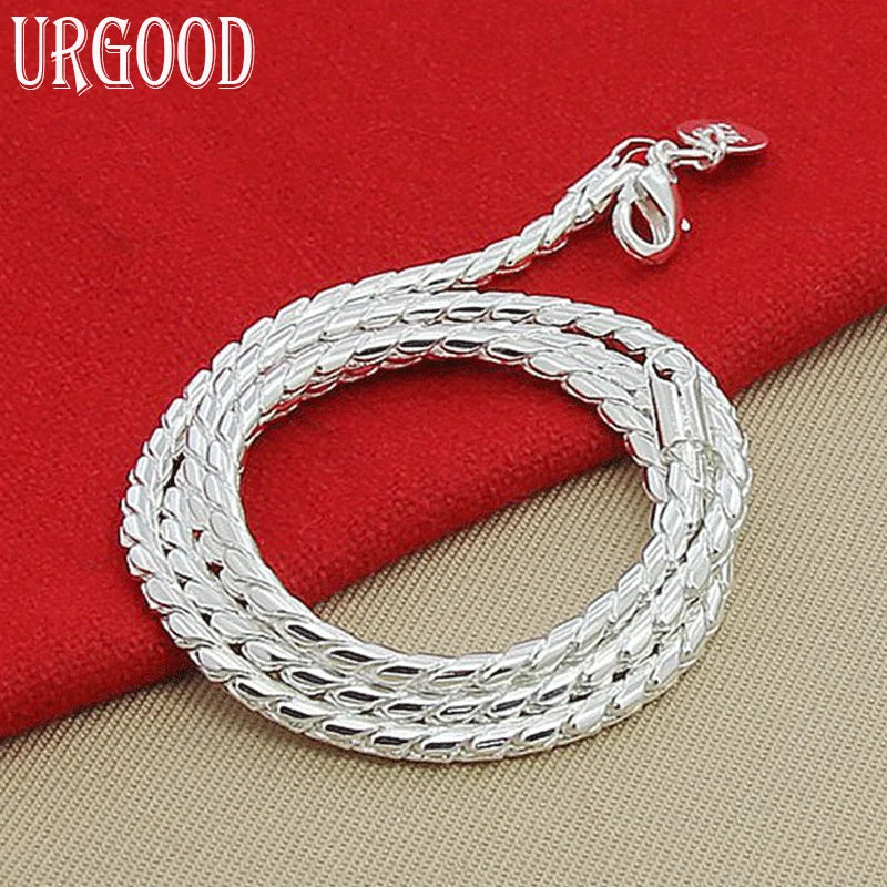 925 Silver 3mm Snake Chain Necklace Wedding Gift