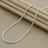 925 Silver 3mm Snake Chain Necklace Wedding Gift