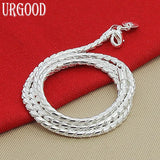925 Silver 3mm Snake Chain Necklace Wedding Gift