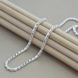 925 Silver 3mm Snake Chain Necklace Wedding Gift