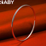925 Silver 3mm Bracelet Bangles Woman Man Jewelry Wedding Party Accessories