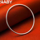925 Silver 3mm Bracelet Bangles Woman Man Jewelry Wedding Party Accessories