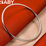 925 Silver 3mm Bracelet Bangles Woman Man Jewelry Wedding Party Accessories