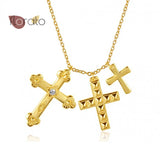 925 Silver Cross Pendant Chain Necklace Vintage Jewelry Gift A40
