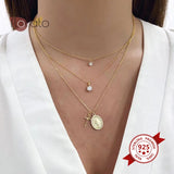 925 Silver Cross Pendant Chain Necklace Vintage Jewelry Gift A40