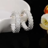 925 Sterling Silver Braided Jewelry Set for Women