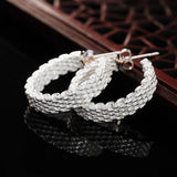 925 Sterling Silver Braided Jewelry Set for Women