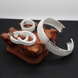 925 Sterling Silver Braided Jewelry Set for Women