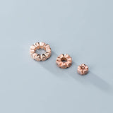 925 Sterling Silver Zircon Spacer Beads DIY Jewelry Findings