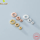 925 Sterling Silver Zircon Spacer Beads DIY Jewelry Findings