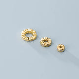 925 Sterling Silver Zircon Spacer Beads DIY Jewelry Findings