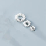 925 Sterling Silver Zircon Spacer Beads DIY Jewelry Findings