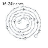 925 Silver Beads Chain Necklace for Women DC18