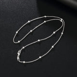 925 Silver Beads Chain Necklace for Women DC18