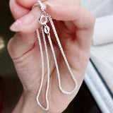 Sterling Silver Twist Rope Chain Necklace 40/45cm Wedding Jewelry