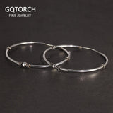 925 Sterling Silver 40mm Big Circle Hoop Earring Punk Style Round Earrings