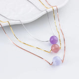 925 Silver Box Chain Necklace Women DIY Jewelry 18k Clasps
