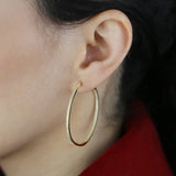 925 Sterling Silver Thin Huggie Hoop Earrings CZ Women Jewelry