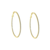 925 Sterling Silver Thin Huggie Hoop Earrings CZ Women Jewelry
