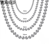925 Silver Ball Chain Necklace Unisex Jewelry Gift