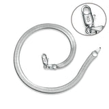 925 Silver 4MM Snake Chain Bracelet Woman Men Charm Gift