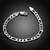 925 Silver Full Side Chain Bracelet 8 Inches
