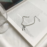 925 Sterling Silver 4mm Ball Chain Bracelet for Women