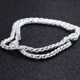 925 Silver 4mm Snake Chain Necklace 20 Inches