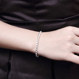 925 Silver 4mm Snake Chain Bracelet Wedding Birthday Gift Jewelry