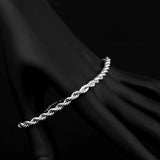 925 Sterling Silver Twisted Bracelets Chain For Women Jewelry