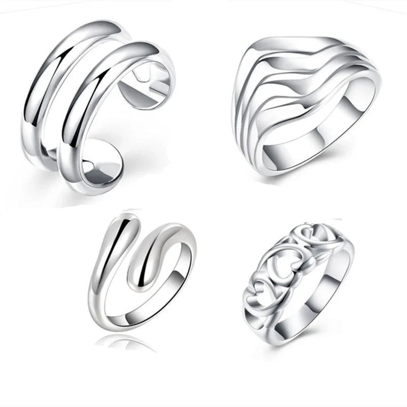 925 Silver Vintage Boho Knuckle Party Rings Set for Women