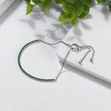 925 Silver 5 Colors Tennis Bracelet 2mm CZ Chain Bracelet