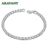 925 Silver 5mm Box Chain Bracelet Women Jewelry
