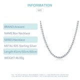 925 Sterling Silver 5mm Box Chain Necklace For Women