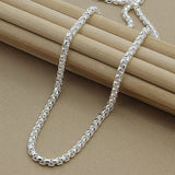925 Silver 5mm Rnd Box Chain Necklace 18/20/24 In