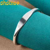 925 Silver 5mm Open Bangle Bracelet Wedding Jewelry