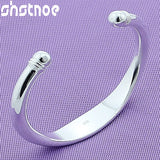 925 Silver 5mm Open Bangle Bracelet Wedding Jewelry