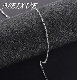 925 Sterling Silver 5pcs 18'' Fine Chain Necklaces For Women