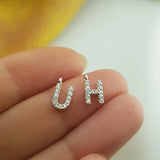 925 Sterling Silver 5x7mm Letter Charms, Silver Letter, Jewelry Supplies