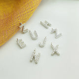 925 Sterling Silver 5x7mm Letter Charms, Silver Letter, Jewelry Supplies