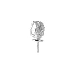 Sterling Silver Semi Mount Pendant Clasp for 6-10MM Pearl or Round Bead