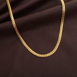 925 Silver 6mm Full Sideways Chain Necklace 16-24 Inch