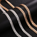 925 Silver 6mm Full Sideways Chain Necklace 16-24 Inch