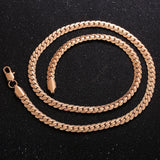 925 Silver 6mm Full Sideways Chain Necklace 16-24 Inch