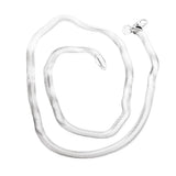 925 Silver 6mm 16-24in Flat Snake Chain Necklace for Men, Women