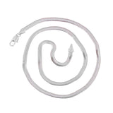 925 Silver 6mm 16-24in Flat Snake Chain Necklace for Men, Women