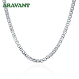 925 Silver 6mm Round Box Chain Necklace 18/20/24in